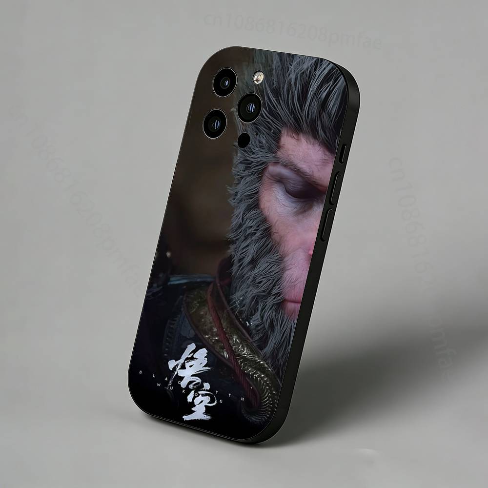 B-Black Myth Wukong Phone Case for iPhone 17 Air 16 Pro Max 16e 15 Plus 14 13 Mini 12 11  Back Cover