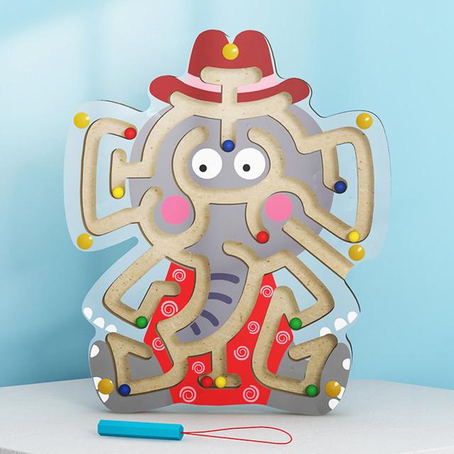 Dzieci Magnetyczny Labirynt Zabawka Dzieci Drewniana Gra Puzzle Zabawka Dzieci Wczesna Edukacyjna Łamigłówka Drewniana Zabawka Intelektualna Układanka Planszowa