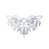 Diy Performance Clothing Decorative Iron-on Patch Sticker Embroidery Gold Silver Thread Yarn Costume Dress Geometric Applique