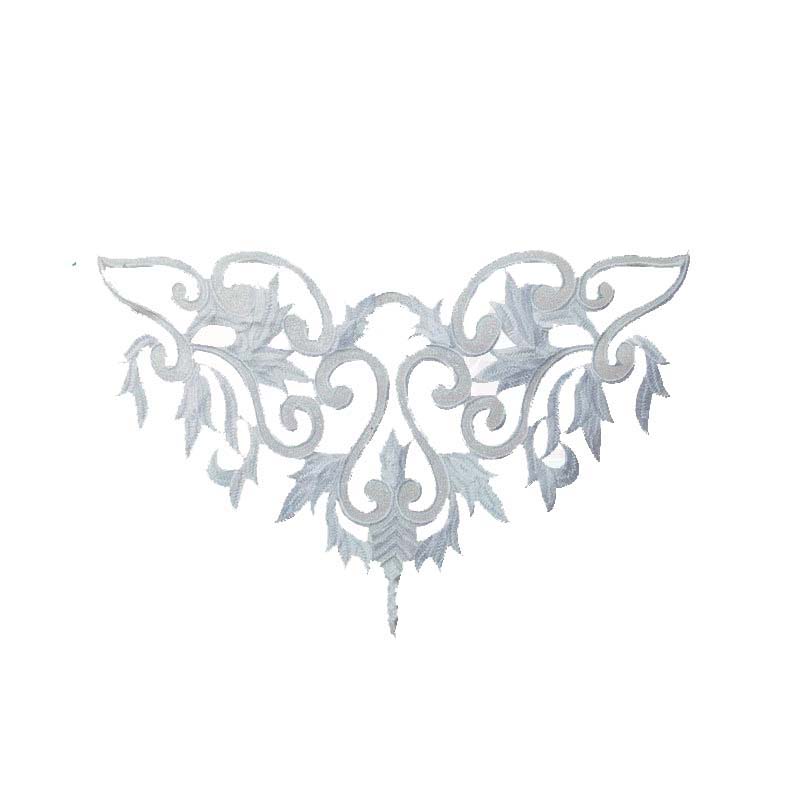 Diy Performance Clothing Decorative Iron-on Patch Sticker Embroidery Gold Silver Thread Yarn Costume Dress Geometric Applique