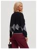 Early Autumn V-Neck Diamond Knit Sweater for Women