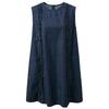 SanCai 2026 Summer 100% Cotton Denim Babydoll Dress