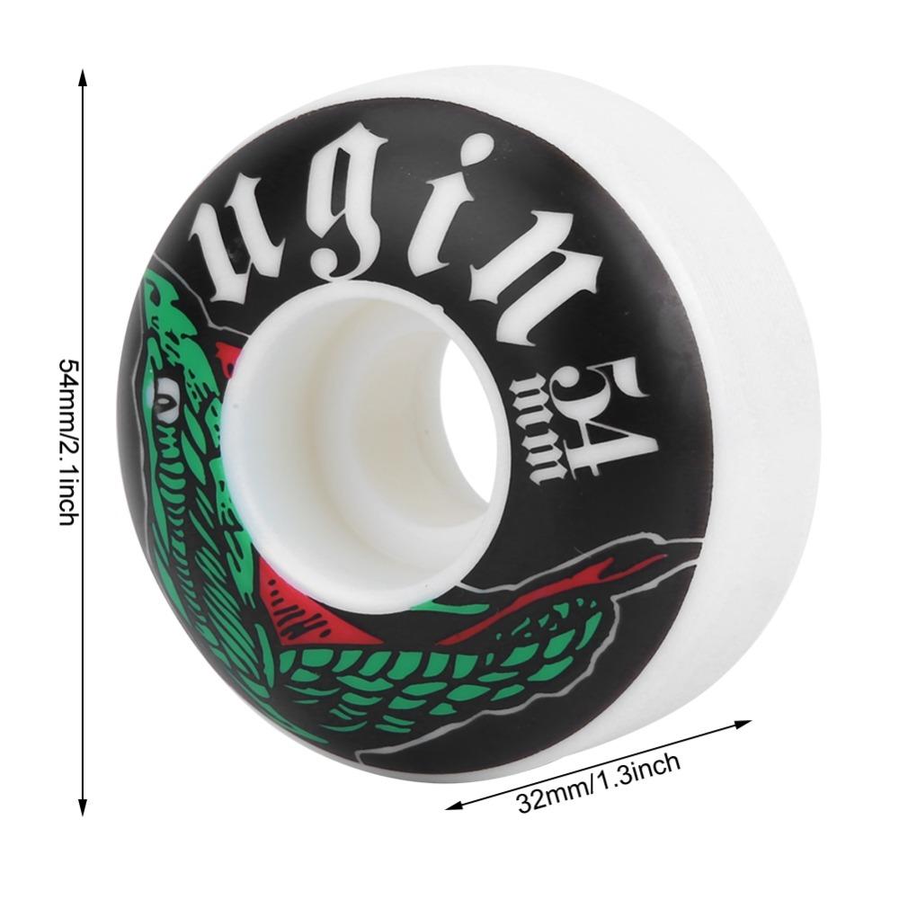 4 st Slitstarka PU Skateboardhjul 54×32 mm Kompakta Väghjulsrullar Longboardhjul Träning för Skateboard