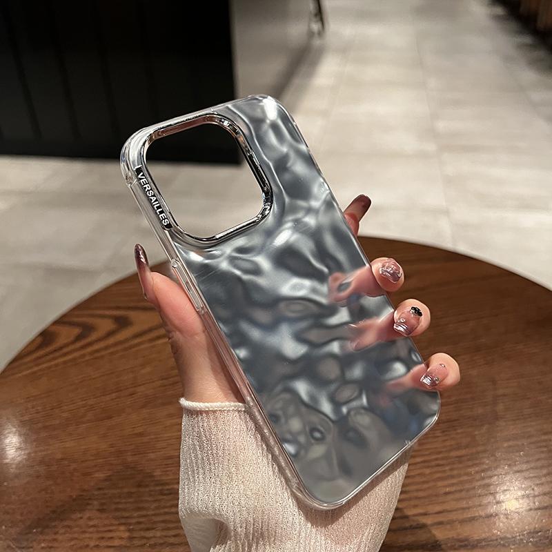 Luxury Electroplated Water Ripple Phone Case For Iphone 11 12 13 14 15 Pro Max Shockproof Bumper Back Cases Cover
