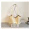 Tote Bag Women PU Woven Texture Large Capacity Office Daily Use