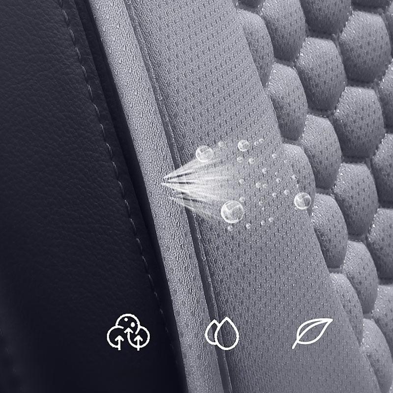 Hexagon Embossed Car Seat Cushion - Easy Installation (No Ties Needed), Breathable & Durable for All Seasons, Universal Fit