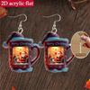 Festive Santa & Snowman Acrylic Earrings