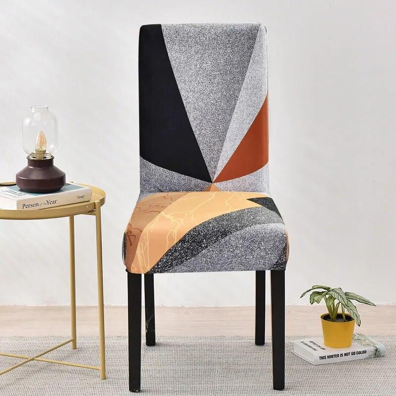 Spandex Wedding Chair Cover Lattice Floral Printed Seat Protector Slipcover for Hotel Banquet Housse De Chaise Dining Room Chair