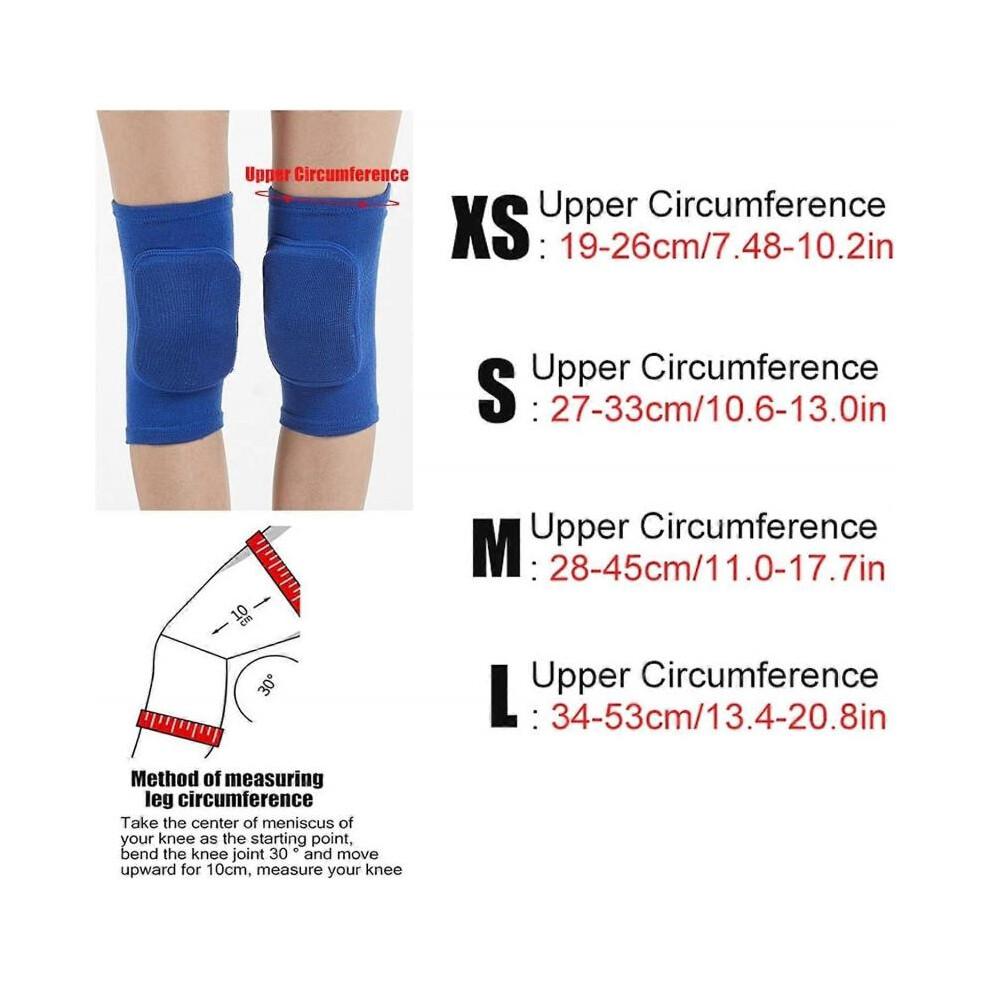 Knee Pads for Adults and Children, Elastic, Thickened Sponge, for Gym, Yoga, Fitness (Gray, S)