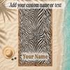 Quilt Theme Soft Beach Towel Personalized Custom Name Text Towel Portable for Beach Pool Travel