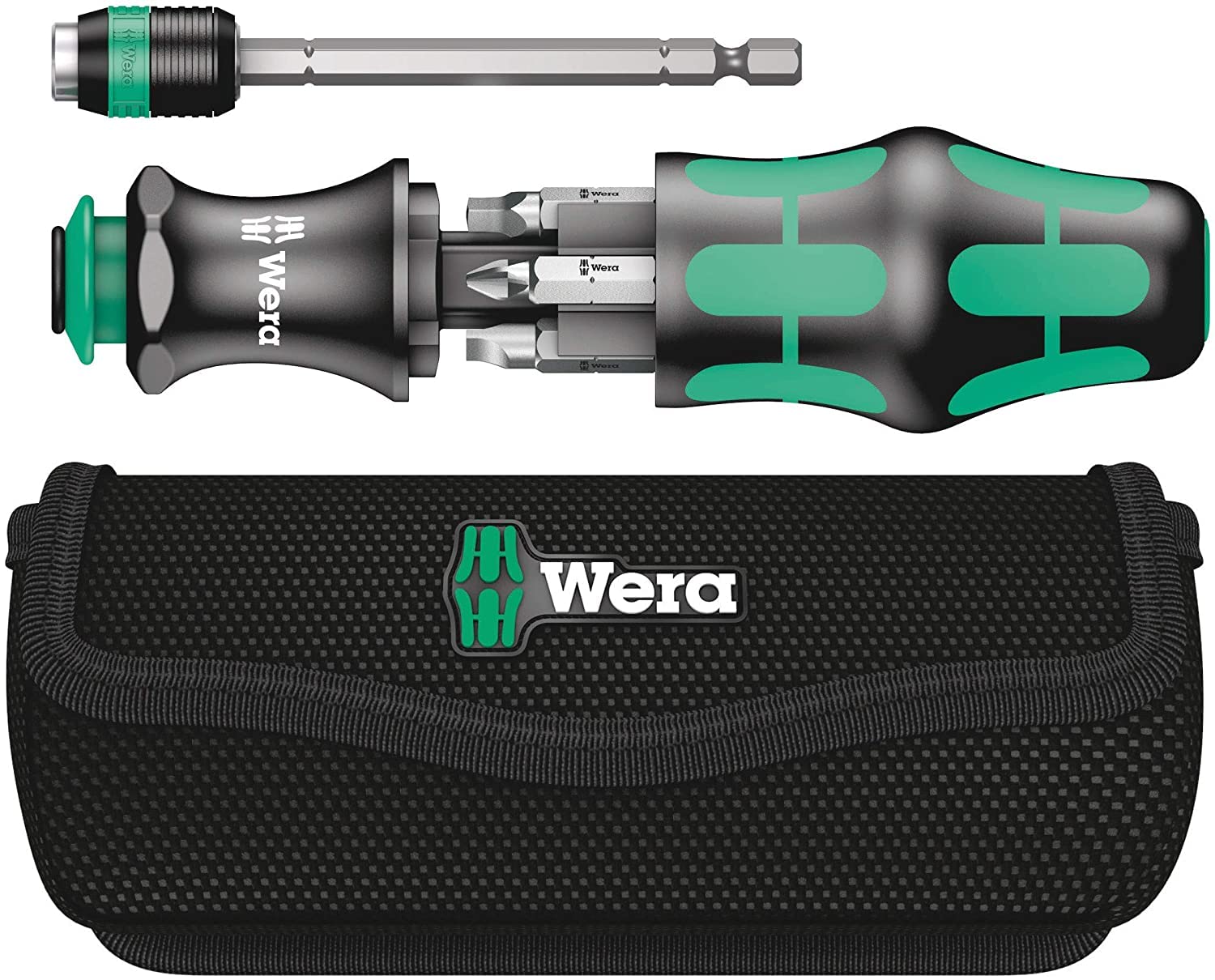 

Набір біт WERA K compact 26 у чохлі 051025 7 предметів срібний