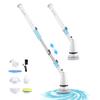 TASVAC EB5 Cordless Spin Scrubber, 450RPM with 5 Brush Heads, Blue & White