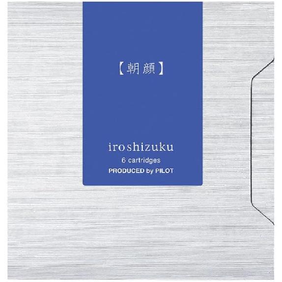 Картриджи для перьевых ручек Pilot Iroshizuku ASA-gao (Яркий фиолетово-синий) 6 штук IRF-6S-AS со стикером «Любовь» на кандзи