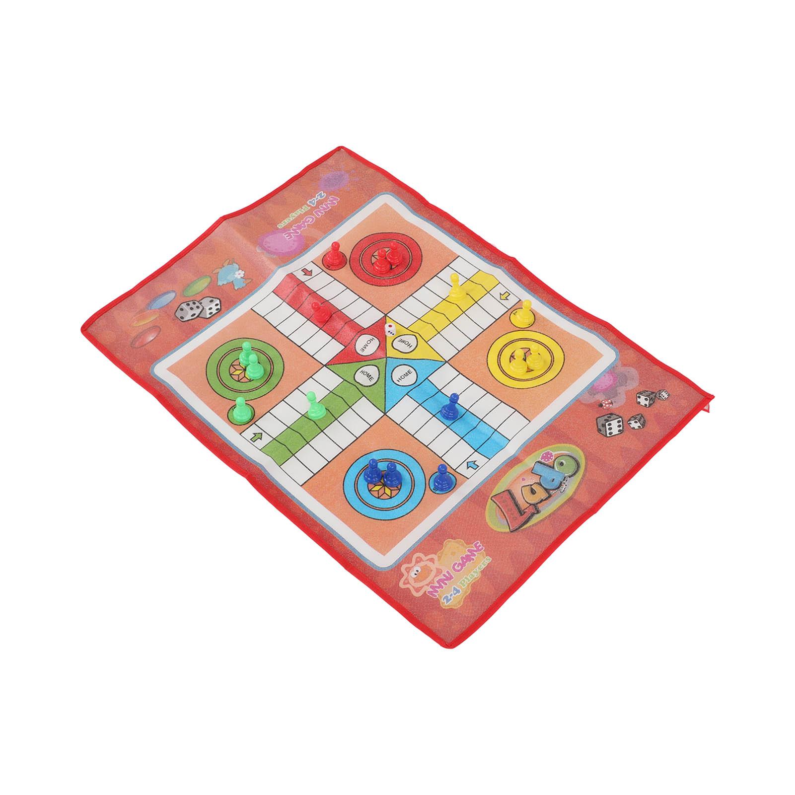 Plastic Flying Chess Game Set Non Woven Fabric Roll Up Chess Board Game Educational Toys