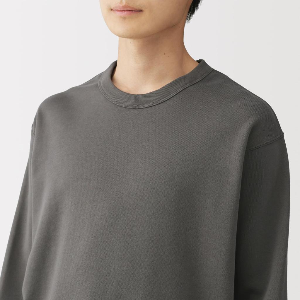 MUJI Cotton Fleece Loungewear Set FB0ZYA6S Black L Men's Long-Sleeve