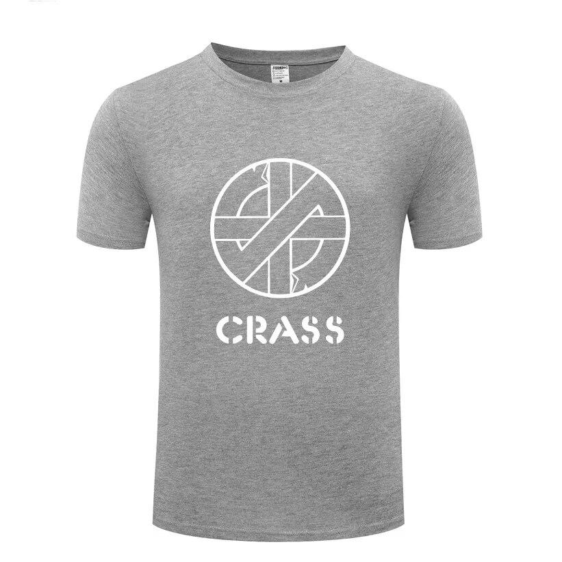 Music Rock Crass Printed T Shirts Unisex Hip Hop Short Sleeve O Neck Cotton Unisex T-Shirt Cool Funny Streetwear Top Tee Summer Style