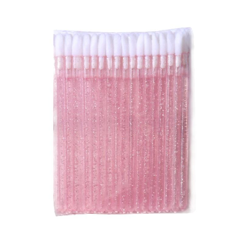 50-Pack Disposable Crystal Lip Brushes - Portable Lipstick, Gloss & Glaze Applicators