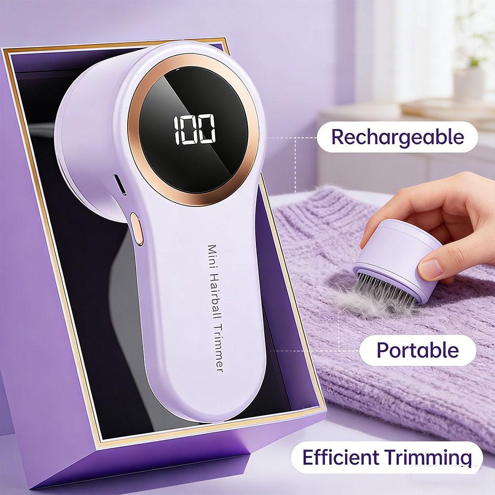 Portable Electric Lint Remover with LED Display USB Multifunction Rechargeable Sweater Shaver with Smart Touch Screen