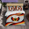Belgium Football Pattern 3 Pieces Bedding Set Soft Microfiber Duvet Cover with Pillow Cases for Bedroom