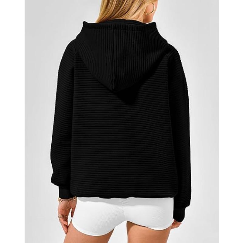 2025 Fashion Striped Loose Long Sleeved Hooded Sweater Women Autumn and Winter Casual Simple Office Sweatshirt Hoodie Elegant Loose Women's Clothing