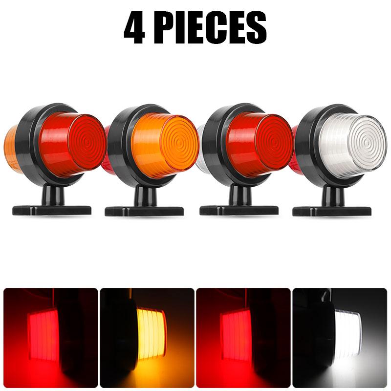 Truck LED Side Marker Light Double Face Indicator Turn Signal Light Rear Stop Warning Lamp 12V 24V For Car Trailer Lorry Van RV