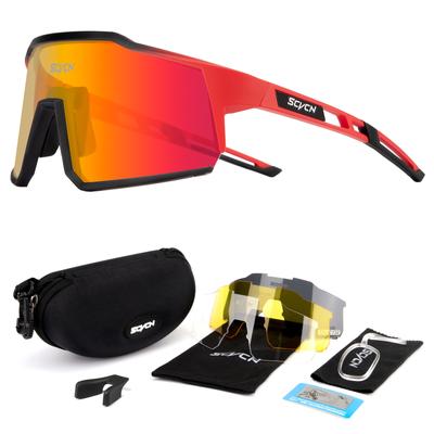Colorful Cycling Glasses, Mountain Bikes, Road Bikes, Outdoor Sports Equipment, Windproof Goggles, Interchangeable Lenses
