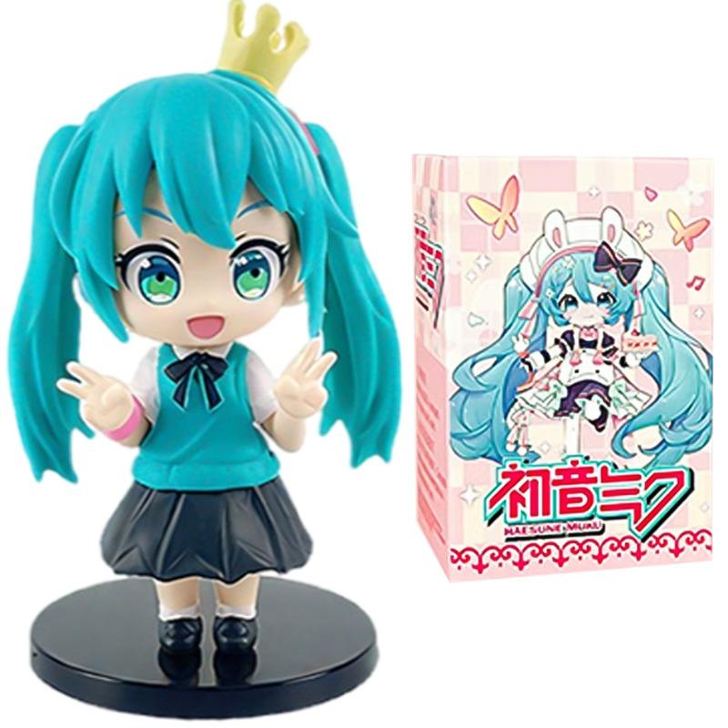 Chibi Hatsune Miku Blind Box Figure - Anime Vocaloid Collectible Model, Cute Desk Decor Surprise Gift for Fans