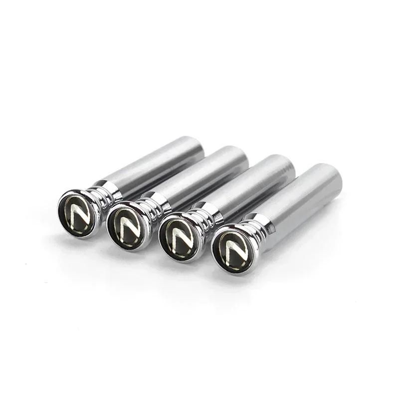

4pcs High Quality Carbon Fiber Black Car Door Lock Pull Pins Interior Modification Glossy Silver Pins Replacement