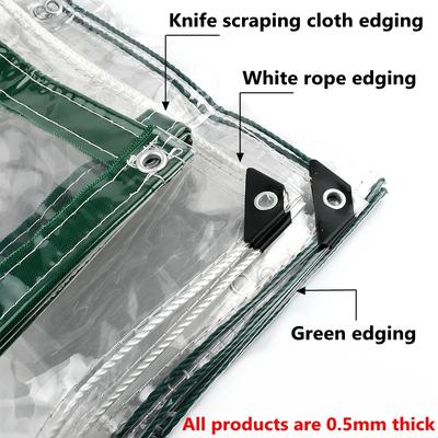 0.5mm Waterproof Cloth Thickened and Transparent Outdoor Canopy Garden Plant Shed Waterproof Cloth Shading Waterproof Sunscreen