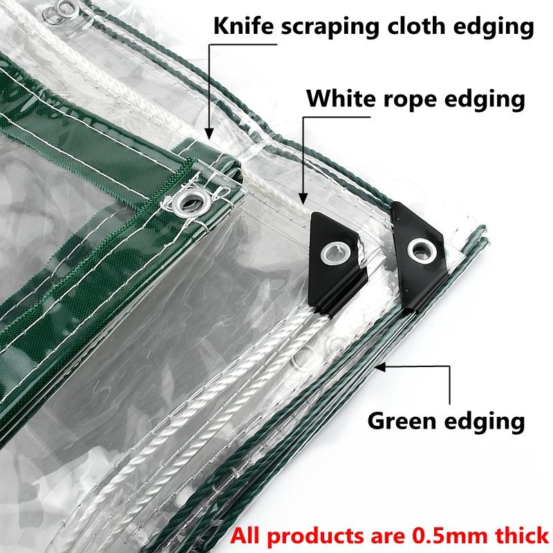 0.5mm Waterproof Cloth Thickened and Transparent Outdoor Canopy Garden Plant Shed Waterproof Cloth Shading Waterproof Sunscreen