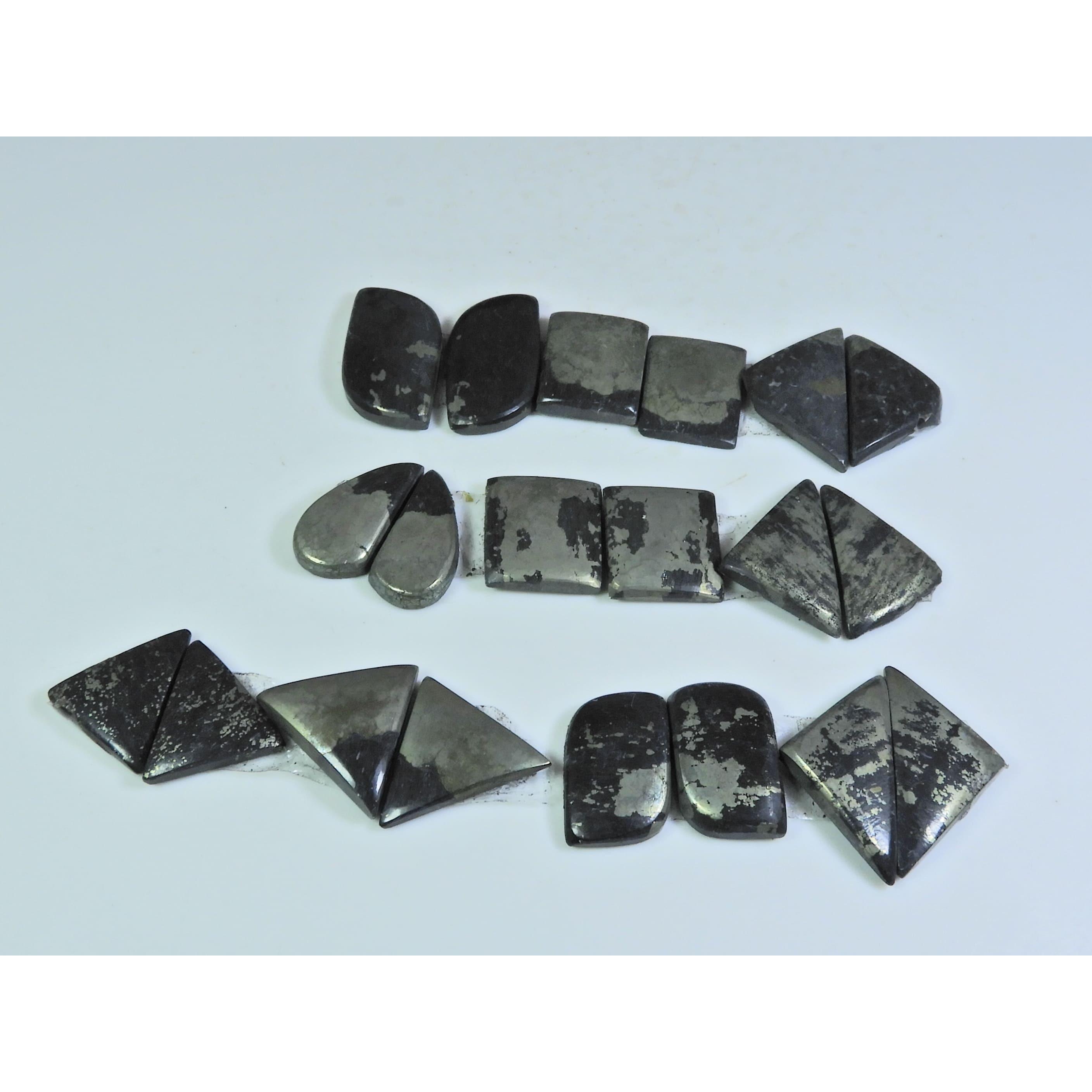 

Natural Appache Gold Pyrite Matched Mix Pair Fancy Loose Gemstone 10Pair Lot A-615