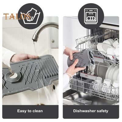 Tappetino di protezione per rubinetto in silicone, tappetino di drenaggio, paraspruzzi per lavello della cucina, tappetino di asciugatura per bancone della cucina, spugna per bagno, dispenser di sapone, vassoio raccogligocce