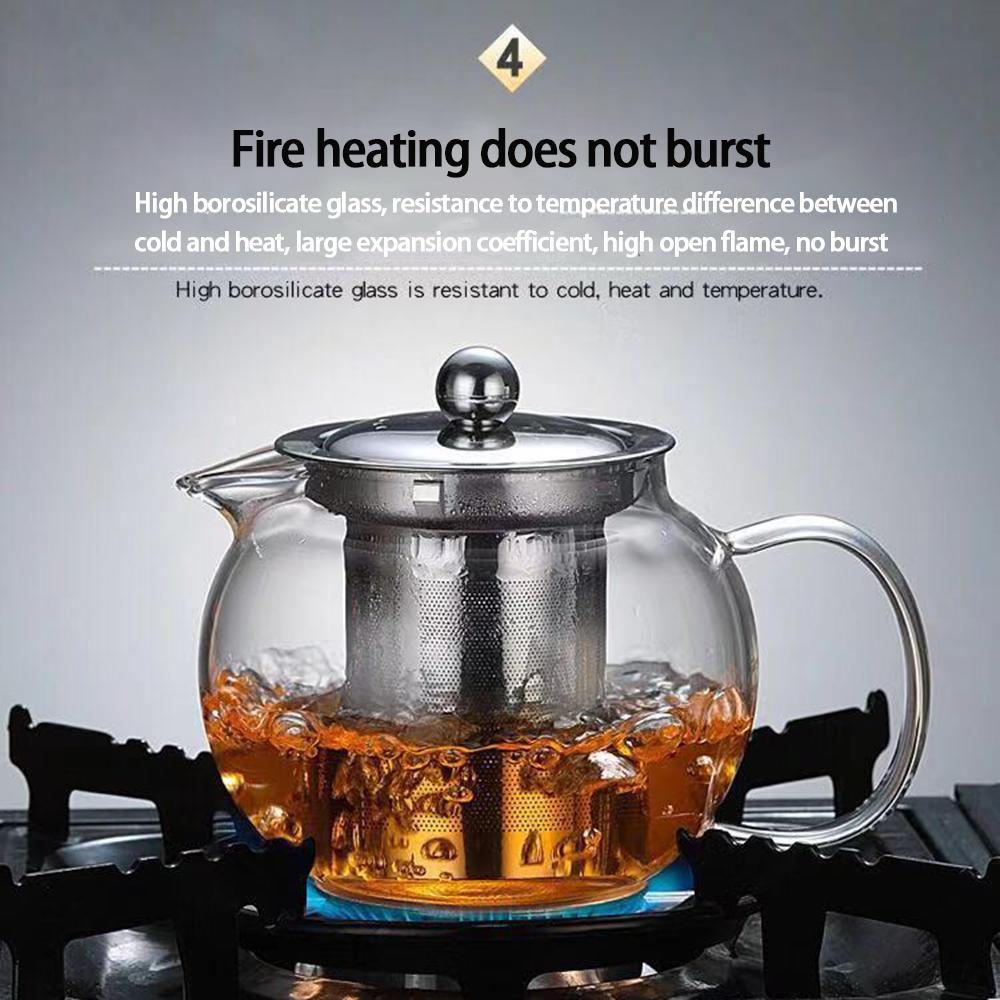 High Quality Heat Resistant Glass Tea Pot Pu Erh Teapot for Tea Set Infuser Teapot With Strainer Gaiwan Kettle Pots Teapots