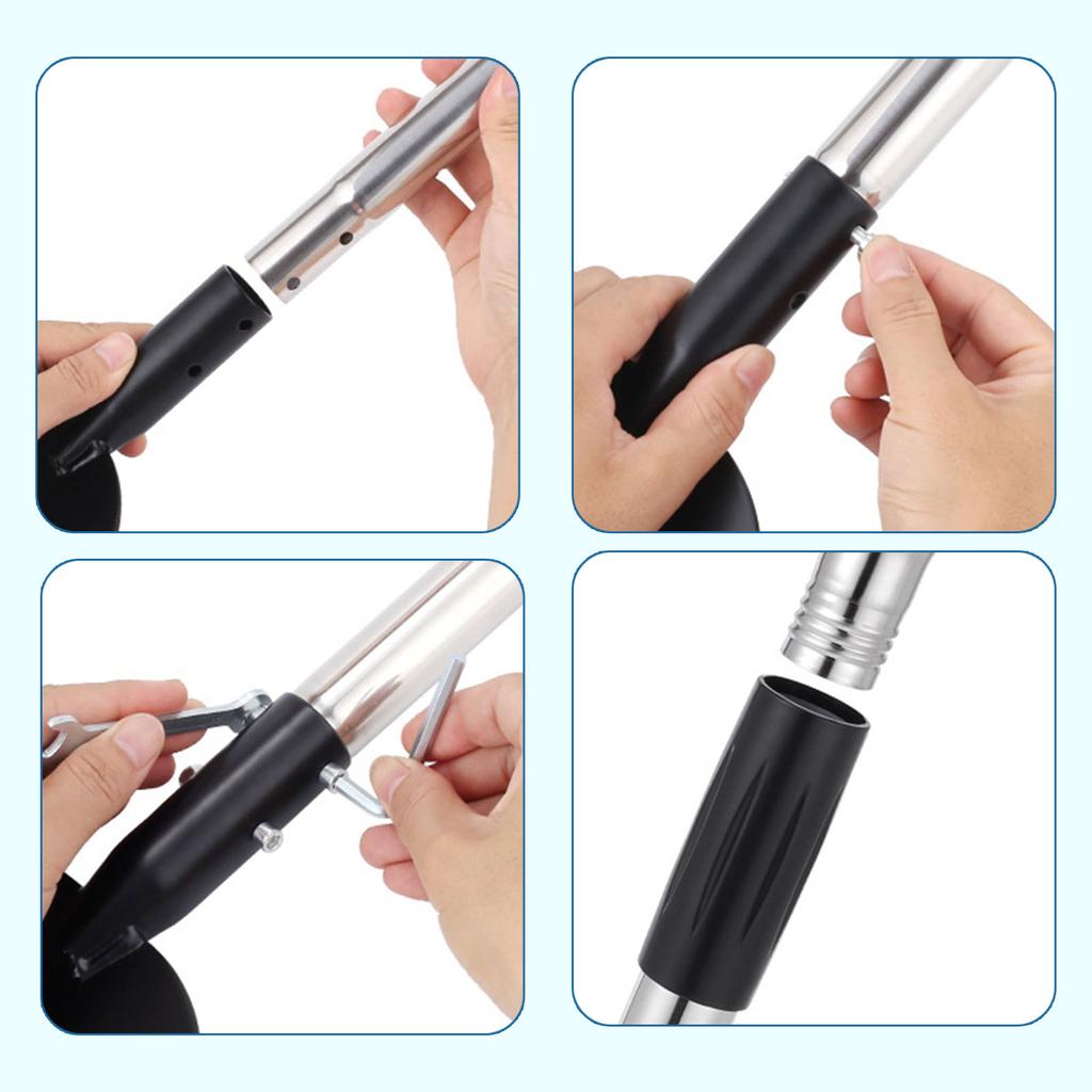 Snow Shovel Ice Scraper Long Handle Flat Shovel Snow Ice Chopper Ice Removal Tool for Walkway Driveway Road Cleaning Snow Shovel