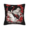 Japanese Cranes And Conifers Pillow Case Square Pillow Cover Morden Pillowcases For Living Room Bed Chair
