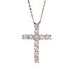 Full Diamond Cross Necklace Light Luxury Belt Payment Zircon Collarbone Chain American Hiphop Sweater Chain Cool