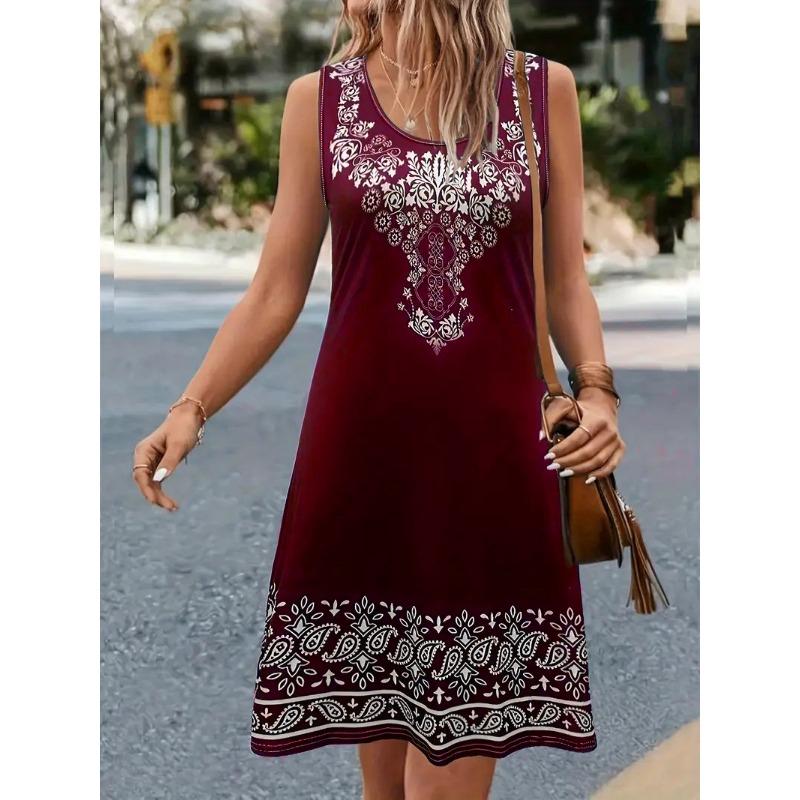 Fashion Sleeveless 3D Printed Women Mini Dresses Summer O-Neck Street Female Loose Dress Casual Dress Y2k Ladies