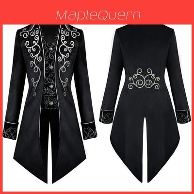 Fantasy European Mens Middle Ages Style Tailsuit With Embroidered Polyester For Stage Performances