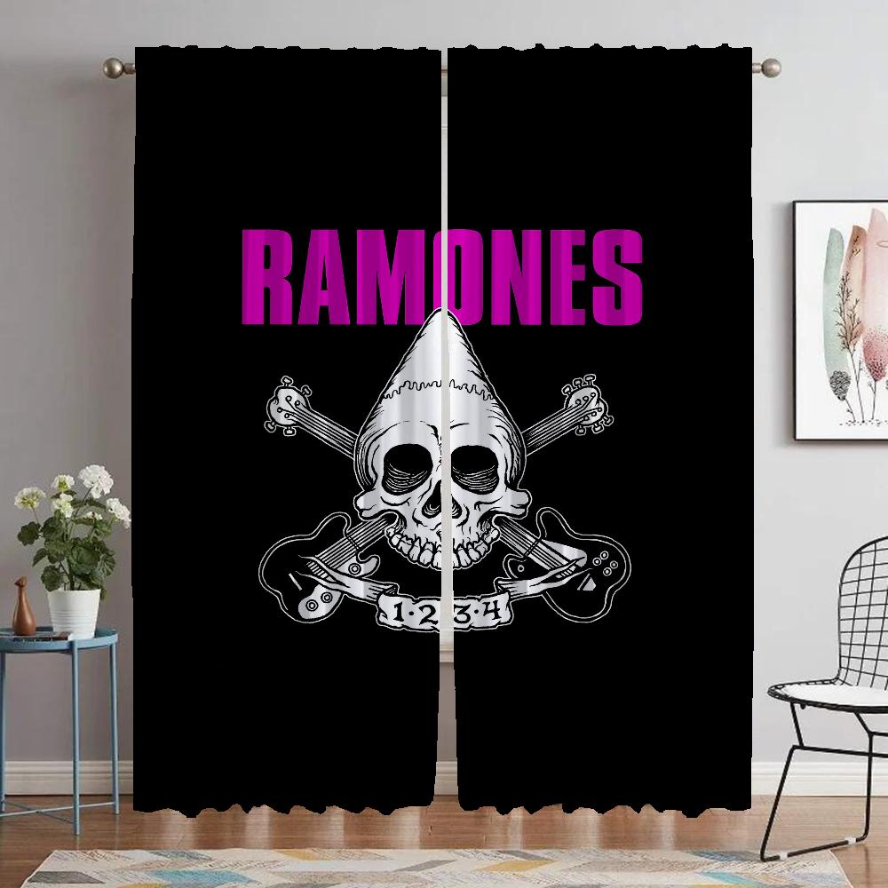 

Ramones Curtains Child Room Curtains for Bedroom Shades Blackout Curtain for Room 2 Panel Halloween Decoration Partition Living W86xH183cmx2pcs-CL