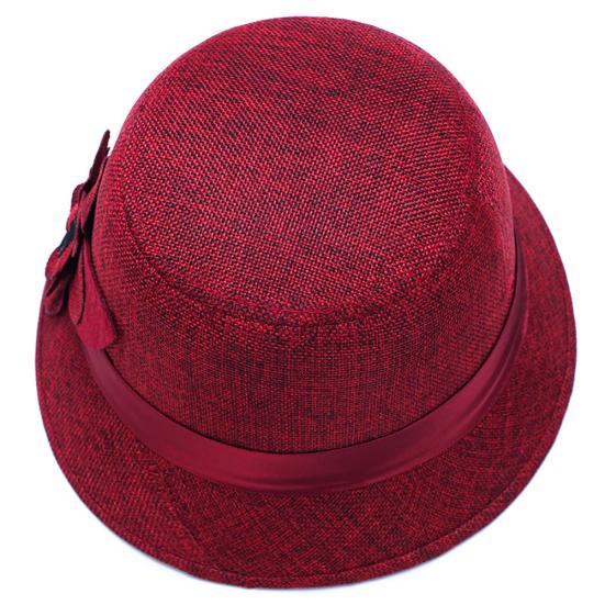 Retro Spring Summer Flower Linen Wide Brim Cocktail Party Travel Ladies Hat Gift