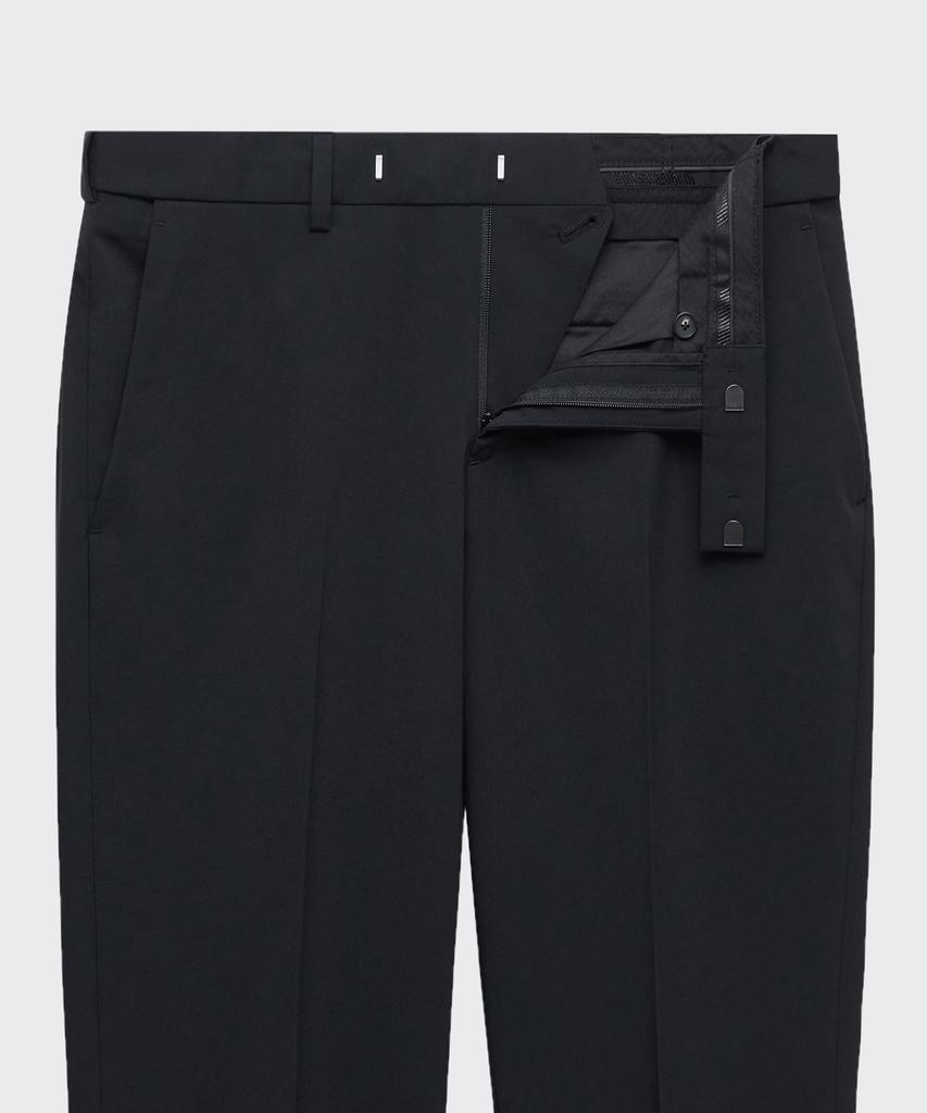 MUSINSA STANDARD [Cooltandard] Tapered Hidden Banding Crop Slacks [Black]