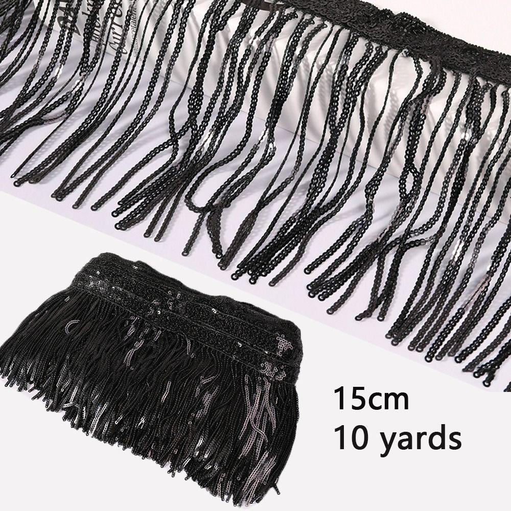 Decorațiune Costume 15cm 10 Yarzi Ciucuri cu Paiete Bling DIY Franjuri Trim Cusut Ciucure Stil Boho Dantelă Rochie Decor Pantofi