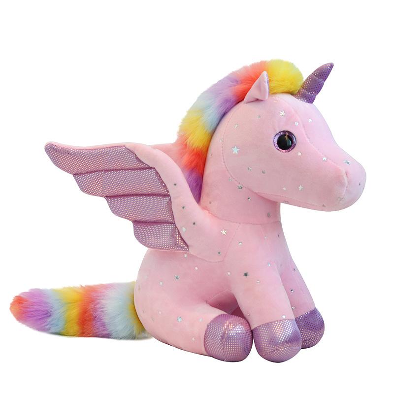 Rainbow Multicolor Unicorn Doll Plush Rag Doll Toy Mascot Home Placement Decoration Soul Companion Family Embellishment