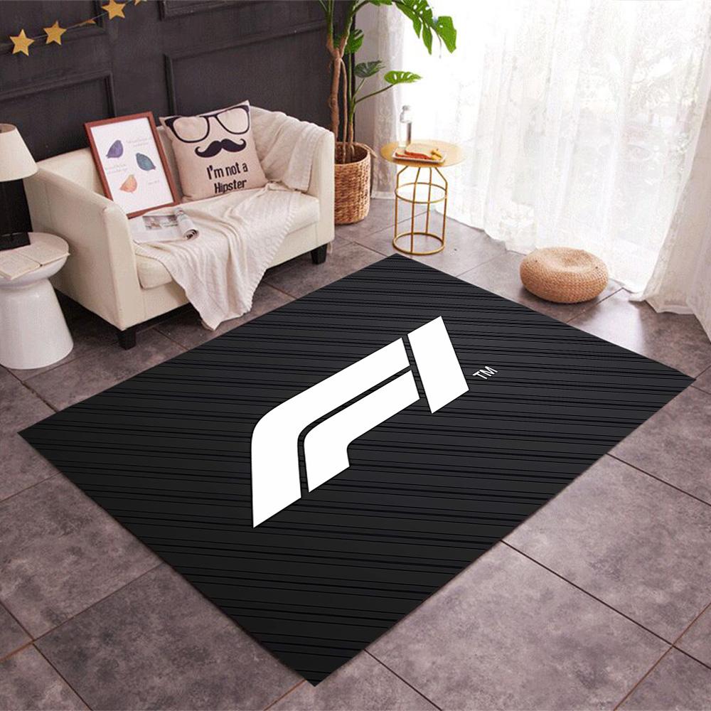Tappeti Antiscivolo a Tema Icone di Velocità Formula 1 - Decorazioni per la Casa in Poliestere, Adatti per Camere da Letto, Soggiorni, Ingressi, Studi e Decorazioni
