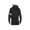 Adidas Originals Campus 00s Trefoil Stripe Print Cropped Hoodie Women Tops Black IB5922