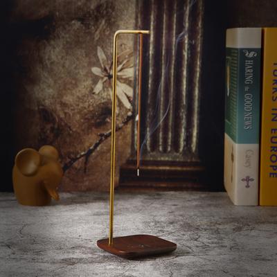 Kreativer Räucherstäbchenhalter aus Holz, Umgedrehter Räucherstäbchenhalter aus Messing, Räucherplatte, Aschefänger, Buddhistische Artikel, Heimdeko