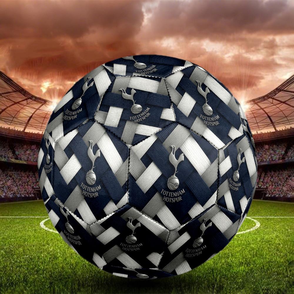 SpursSoccer Ball Colorful All Ages Machine Stitched PVC Competition Ready Durable High-Bounce