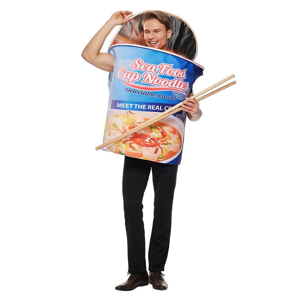Adult Seafood Cup Noodles Costume Men Halloween Instant Noodles Cosplay in Party