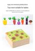 Happy Farm Radish Pulling Game: Educational Wooden Planting & Building Toy for Children