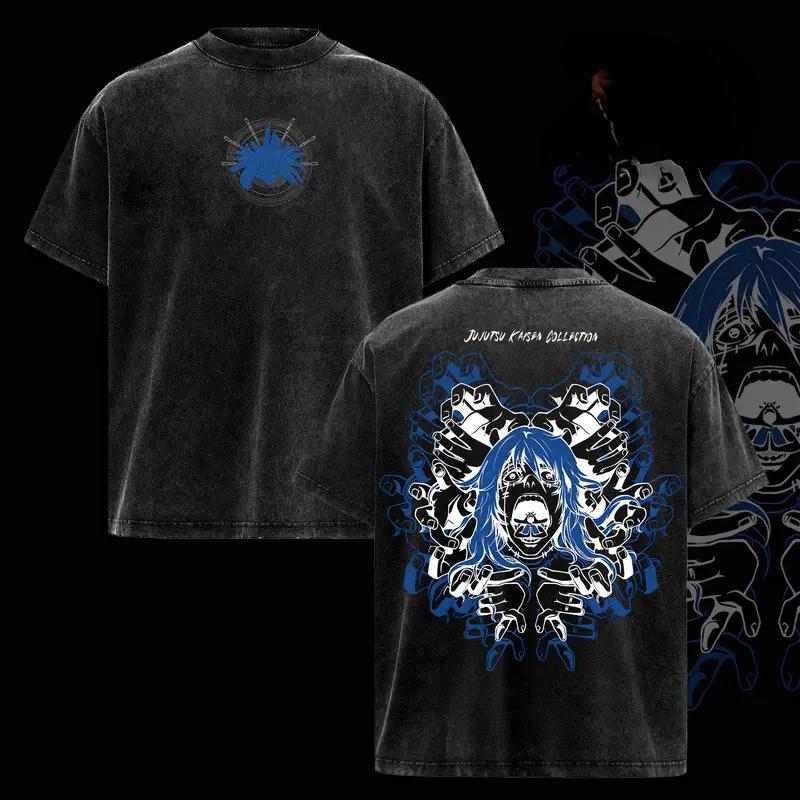 

Аніме Jujutsu Kaisen Махіто Принт Футболка Чоловіки Жінки Короткий Рукав Одяг Бавовняна Футболка Ретро Прана Футболка Манга Повсякденні Топи XXL чорний